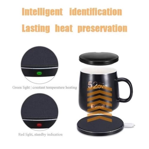 Zopsc-1 2 in 1 Coffee Mug Warmer Phone Wireless Charger Drink Heating  Warmer Magnetic USB Charging US Plug