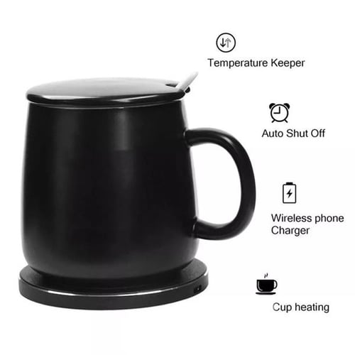 Coffee Mug Warmer Wireless Charger 2 in 1 Heating Mug Cup Warmer