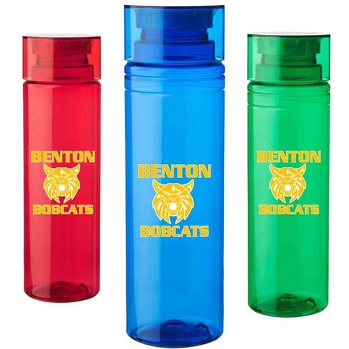 30 Oz. Plastic Cylindrical Water Bottles