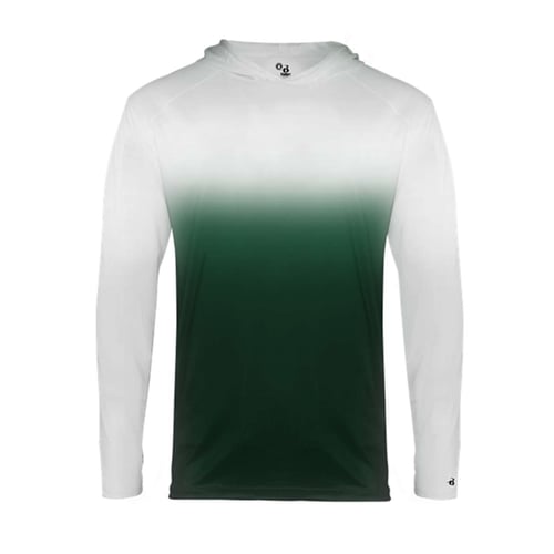 Badger Youth Ombre Long Sleeve Hooded T Shirt EverythingBranded USA
