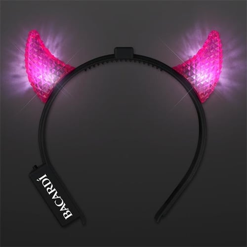 Light Up Facetted Horns LED Headbands EverythingBranded USA