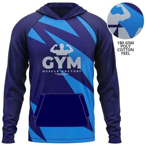 Promotional Customized Unisex 180 GSM Jersey Knit Cotton Feel Sublimation Hoodie