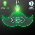 Acrylic Mustache Shape Necklace with Green LED