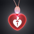 Light-up acrylic heart LED necklace