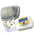 Domed Tin - Imprinted Square Mints