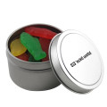 Round Metal Tin with Lid and Swedish Fish