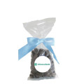Dark Chocolate Almonds in Stand Up Mug Drop Bag with Bow