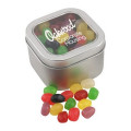 Large Tin with Window Lid and Jelly Beans