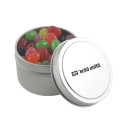 Round Metal Tin with Lid and Jelly Beans