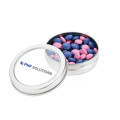 Top-View Imprinted Window Tin Full with Chocolate Buttons