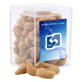 Cashews in a Clear Acrylic Square Box