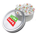 Small Top View Tin - Imprinted Square Mints