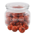 Chocolate Basketballs in a Glass Jar with Lid