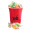 Double-Wall Red Plastic Party Cups with Salt Water Taffy