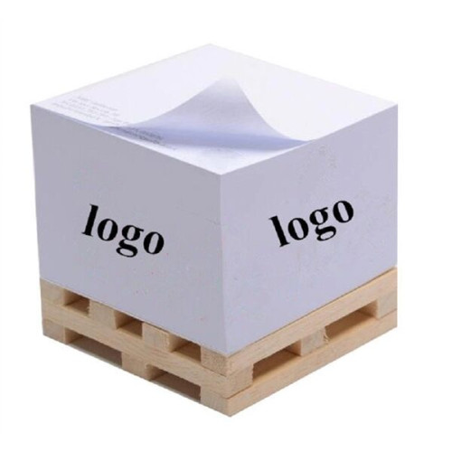 Note Pad Cube with Wood Pallet EverythingBranded USA