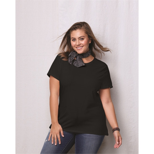 Hanes Ladies' JMS 4.5 oz., 100% Ringspun Cotton Crew T-Shirt