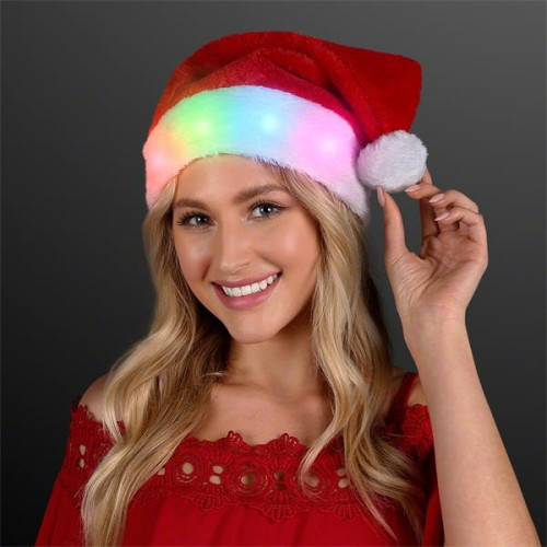 LED Santa Deluxe Light Up Christmas Hat