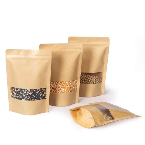 Kraft Paper Resealable Food Pouches EverythingBranded USA