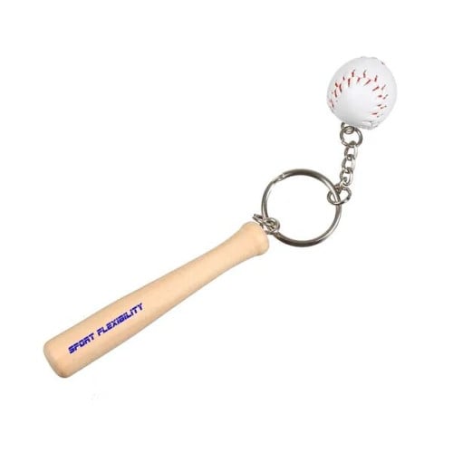 Baseball and Bat Key Chain