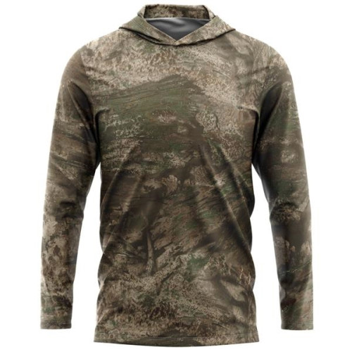 Promotional Customized TUFRealtree Merino Wool Fishing Camouflage Hoodie T-Shirt 230gsm