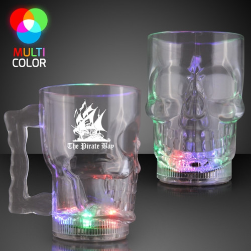 Light Up Skull Halloween Party Mug