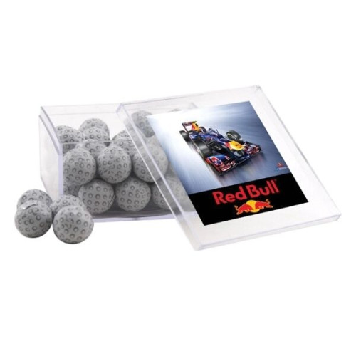Chocolate Golf Balls in a Clear Acrylic Large Box