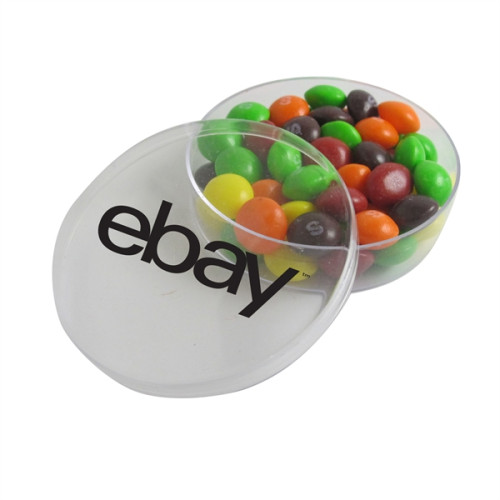 Small Round Acrylic Filled with Skittles® Candy
