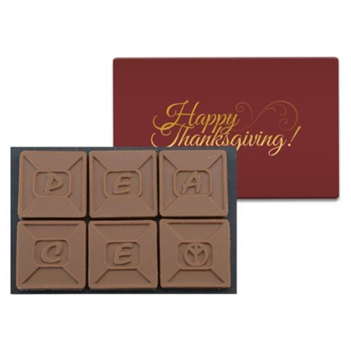 6 Chocolate Squares in Modern Gift Box