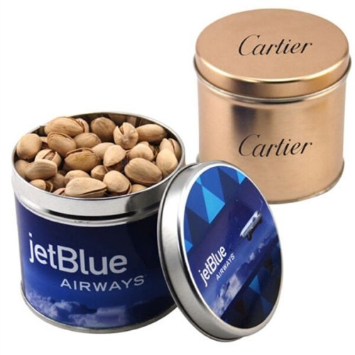 Pistachios in 3.5" Round Metal Tin with Lid