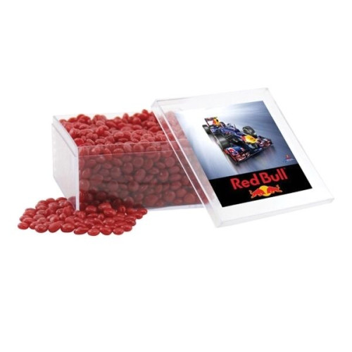 Red Hots in a Clear Acrylic Large Box