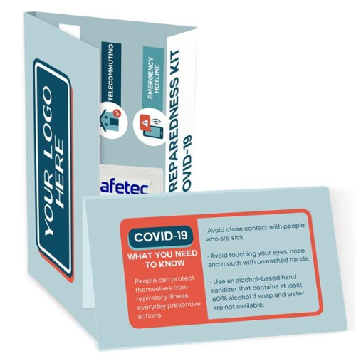 Covid-19 Info Card With Sanitizer Gel