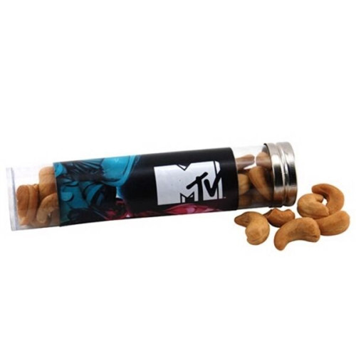Cashews in a 6 " Plastic Tube with Metal Cap