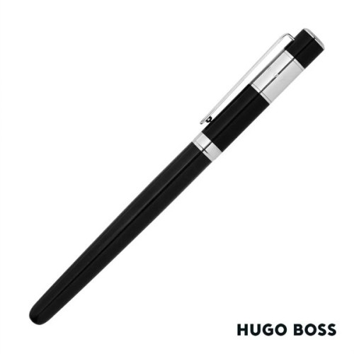 Hugo Boss Füllfederhalter Ribbon Classic - Elegant In Messing, Chrome & Schwarz