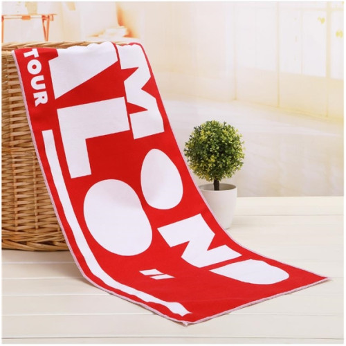 Poly-Cotton Beach Towel w/ Full Bleed Sublimation 410 GSM
