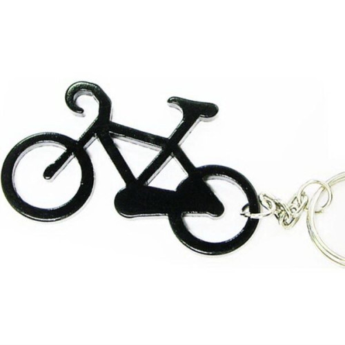 Bicycle shape bottle opener key chain EverythingBranded USA