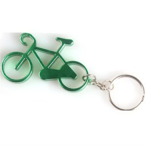 Bicycle shape bottle opener key chain EverythingBranded USA