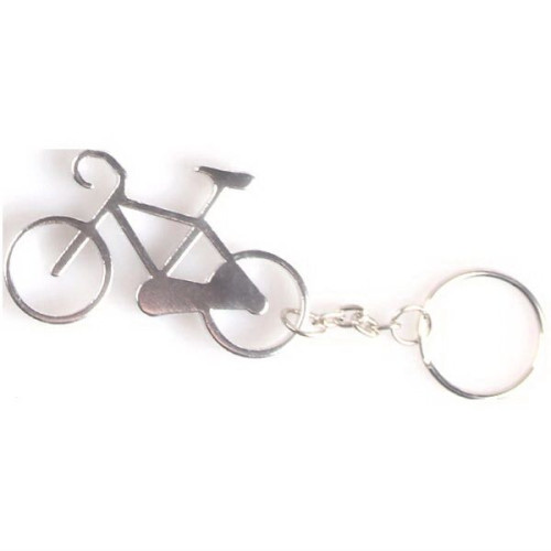 Bicycle shape bottle opener key chain EverythingBranded USA