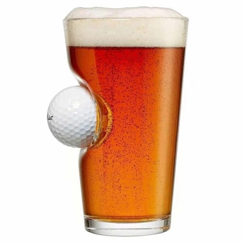 Creative golf ball inlaid glass